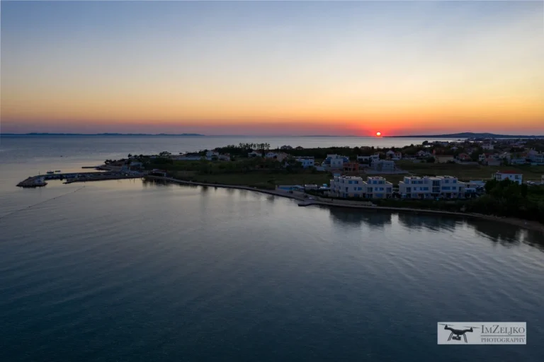 Villa Miri Privlaka Drone Image at Night Amazing Nature Beauty