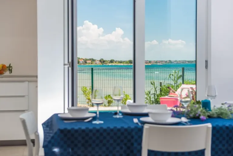 Villa Miri Privlaka Villa Miri Olive Kitchen and Terrace Blurred
