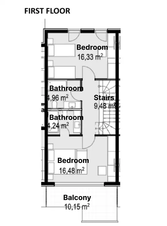 Villa Miri Privlaka Buy Villa K3 First Floor Drawing